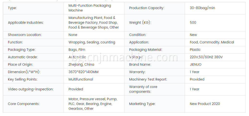 Pillow Bag Packing Machine
